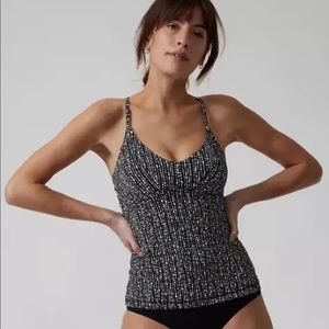 🖤 ATHLETA Triangle Tankini Top A-C // Rice Pearls Black